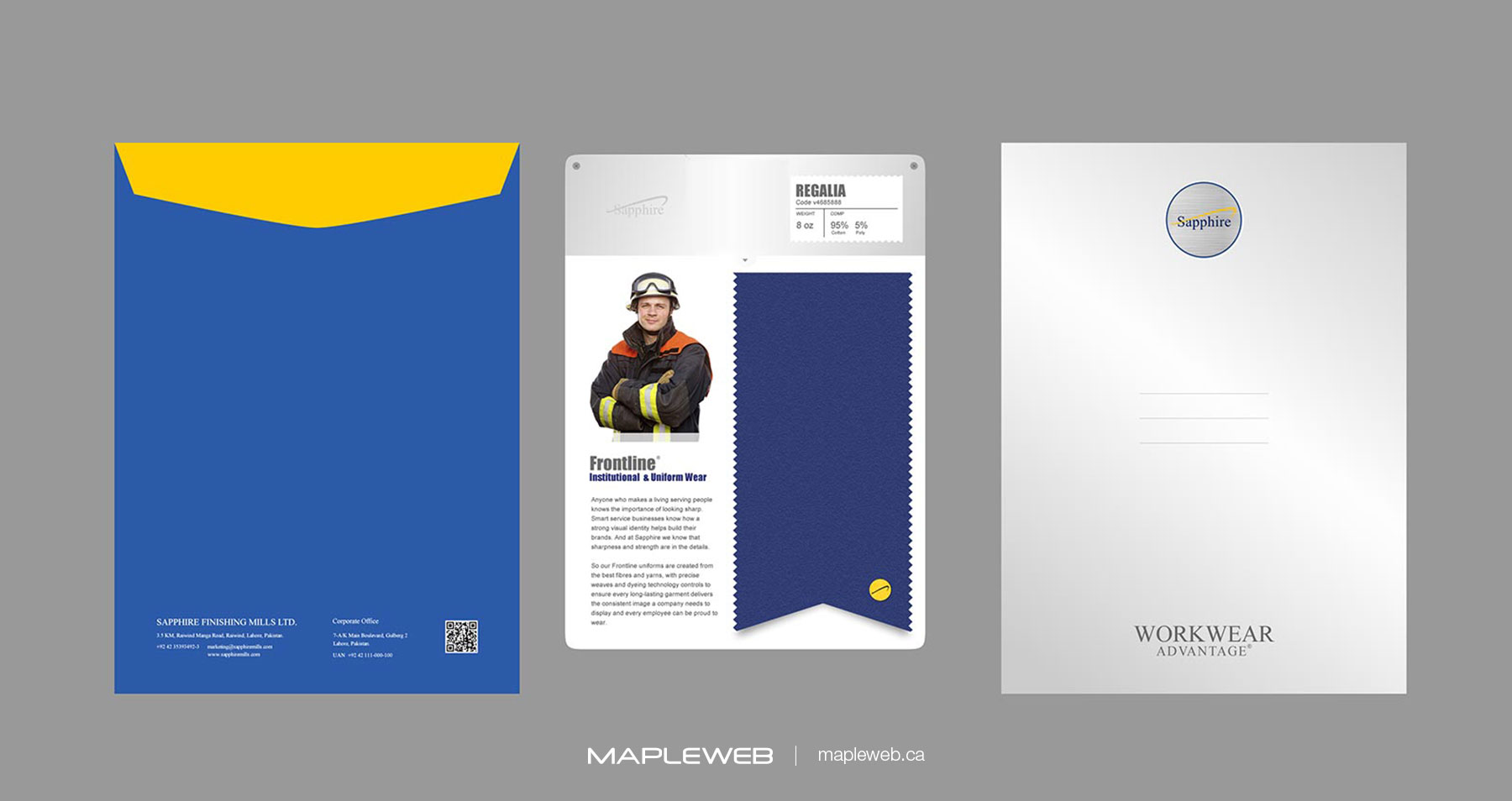 Sapphire File Envelope and Letterhead Brand design by Mapleweb